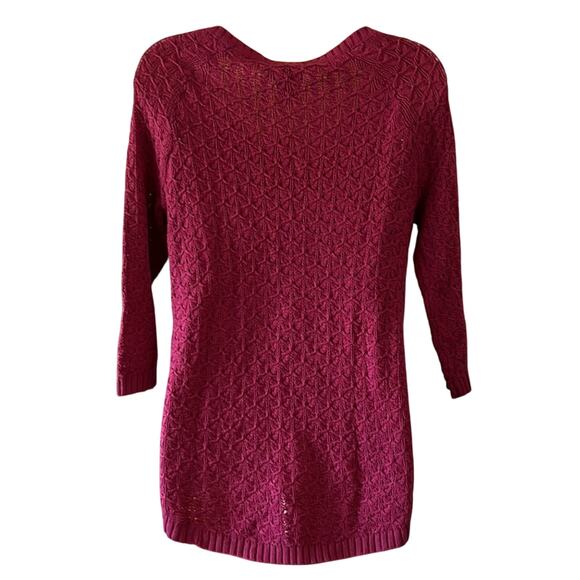 Catch My I Raspberry Pullover Knit Sweater NWT Woman Size Medium - Picture 3 of 8